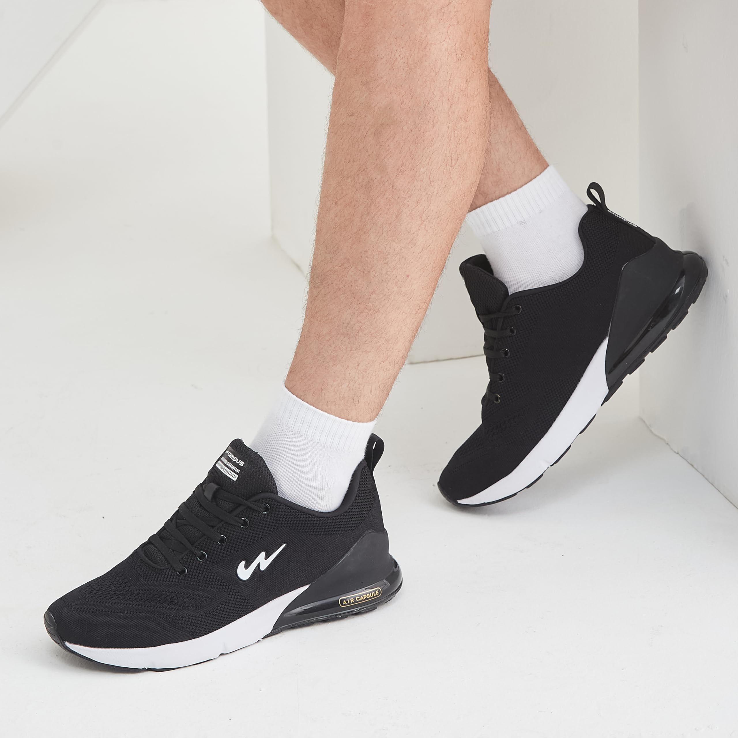 Campus Men's North Plus Running Shoes - Black - Image 3