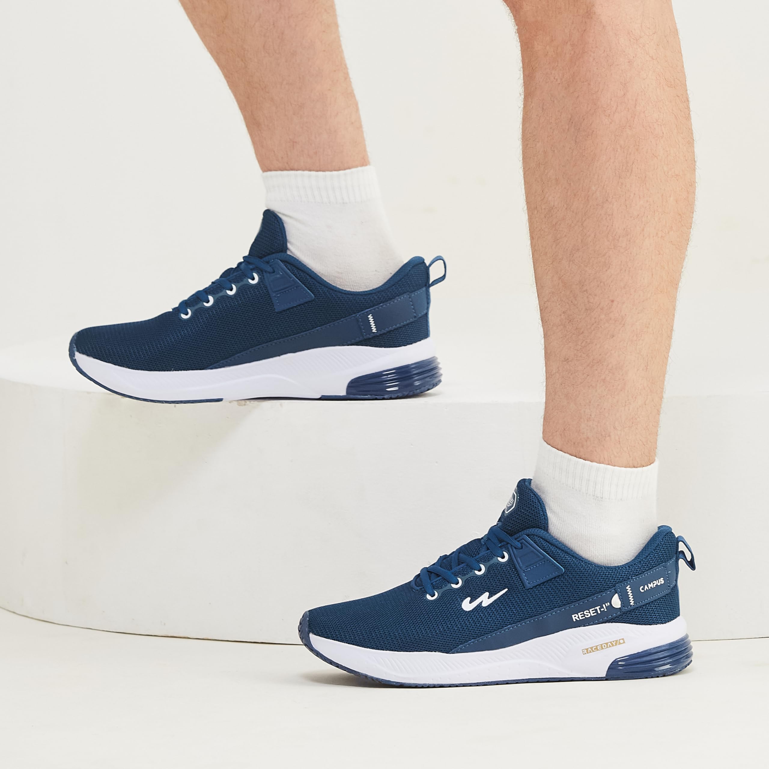 Campus Men's Running Shoes - Blue White - Image 3