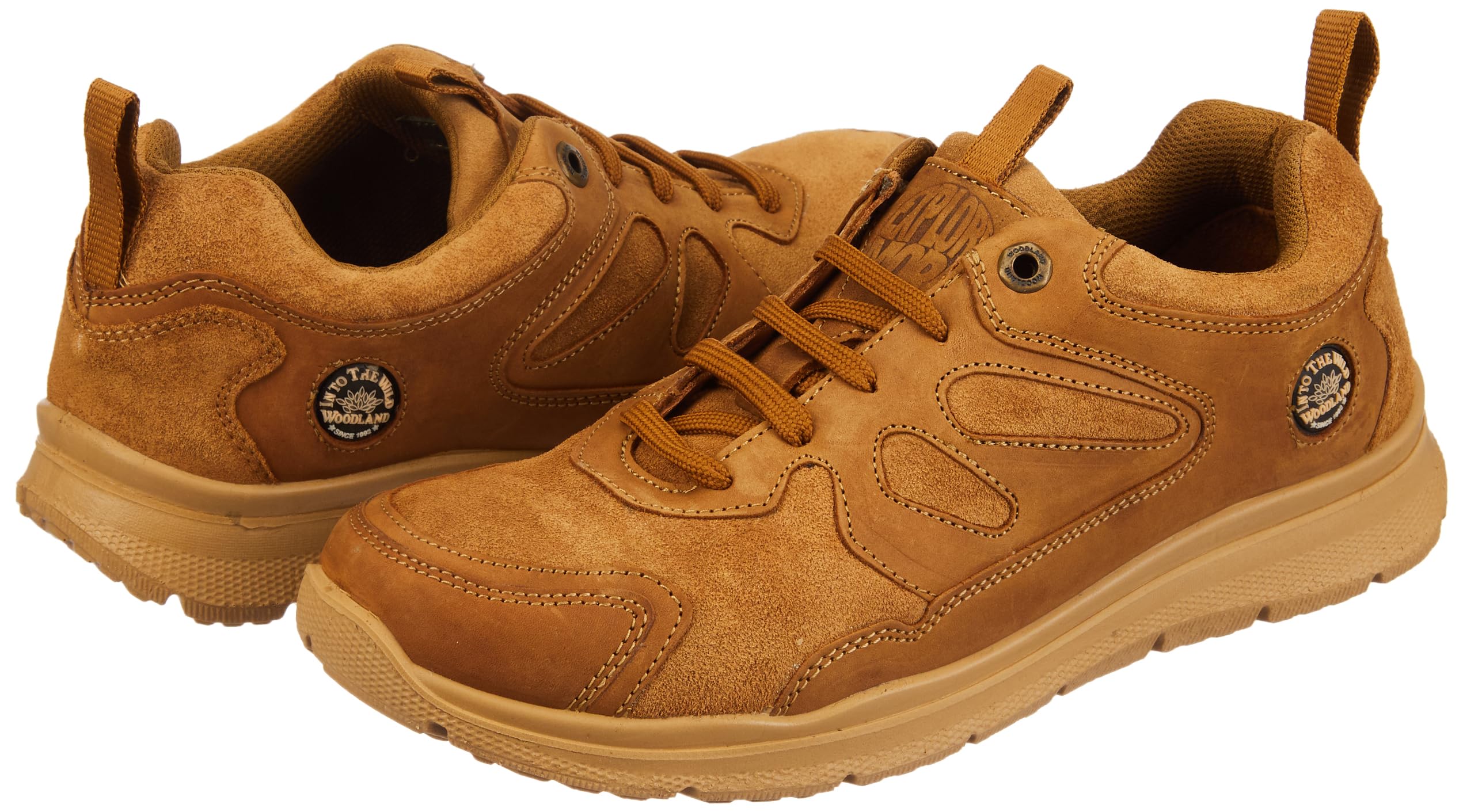 Woodland Men's Camel Nubuk Casual Shoes - Image 2