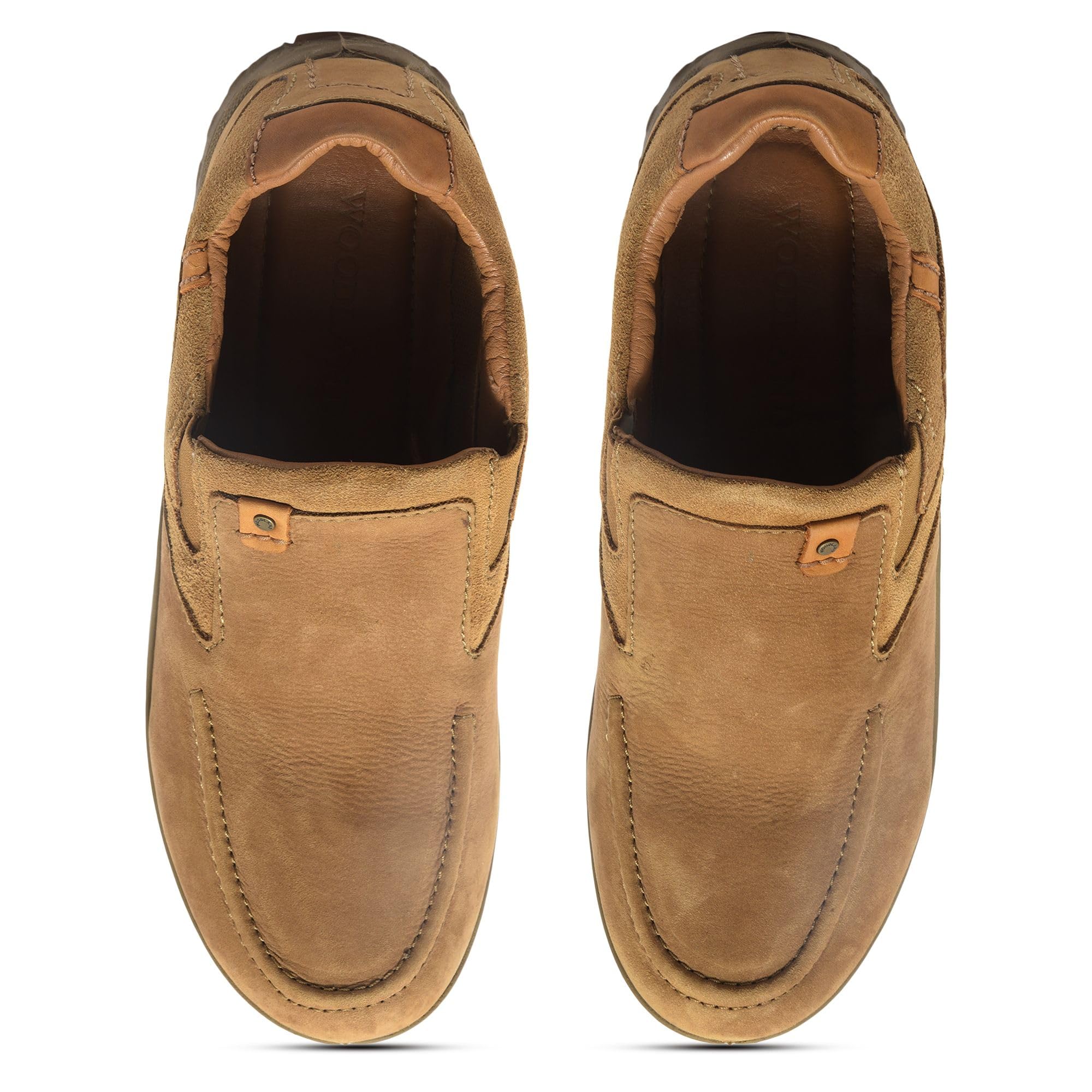Woodland Men's Camel Leather Casual Shoes - Image 4