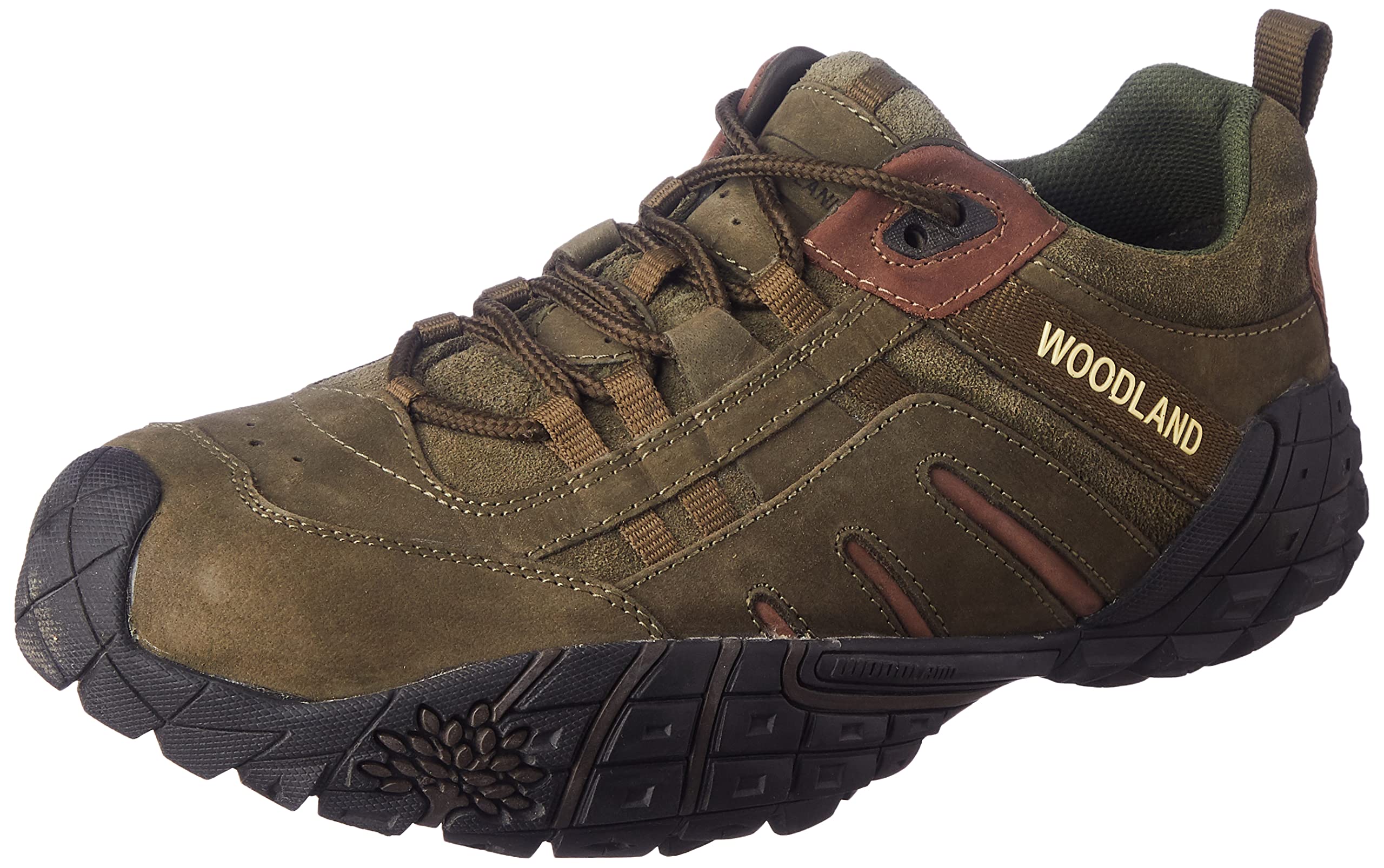 Woodland Men's Leather Casual Shoes - Olive Green