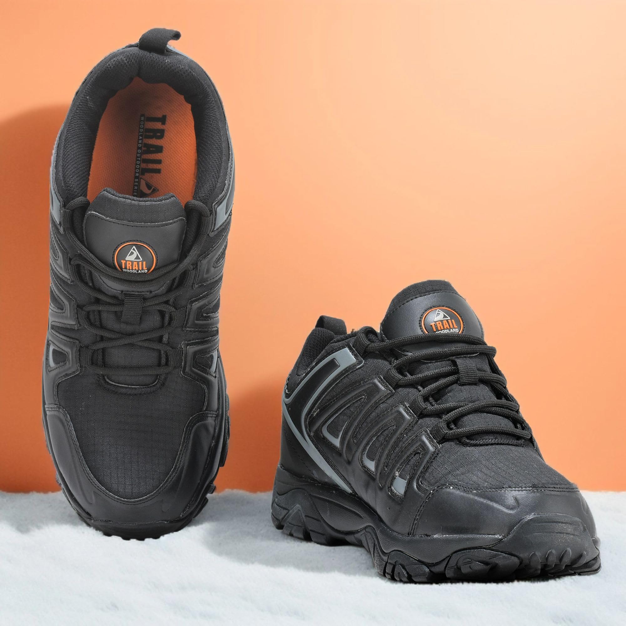 Woodland Men's Mesh Running Shoe - Black - Image 3