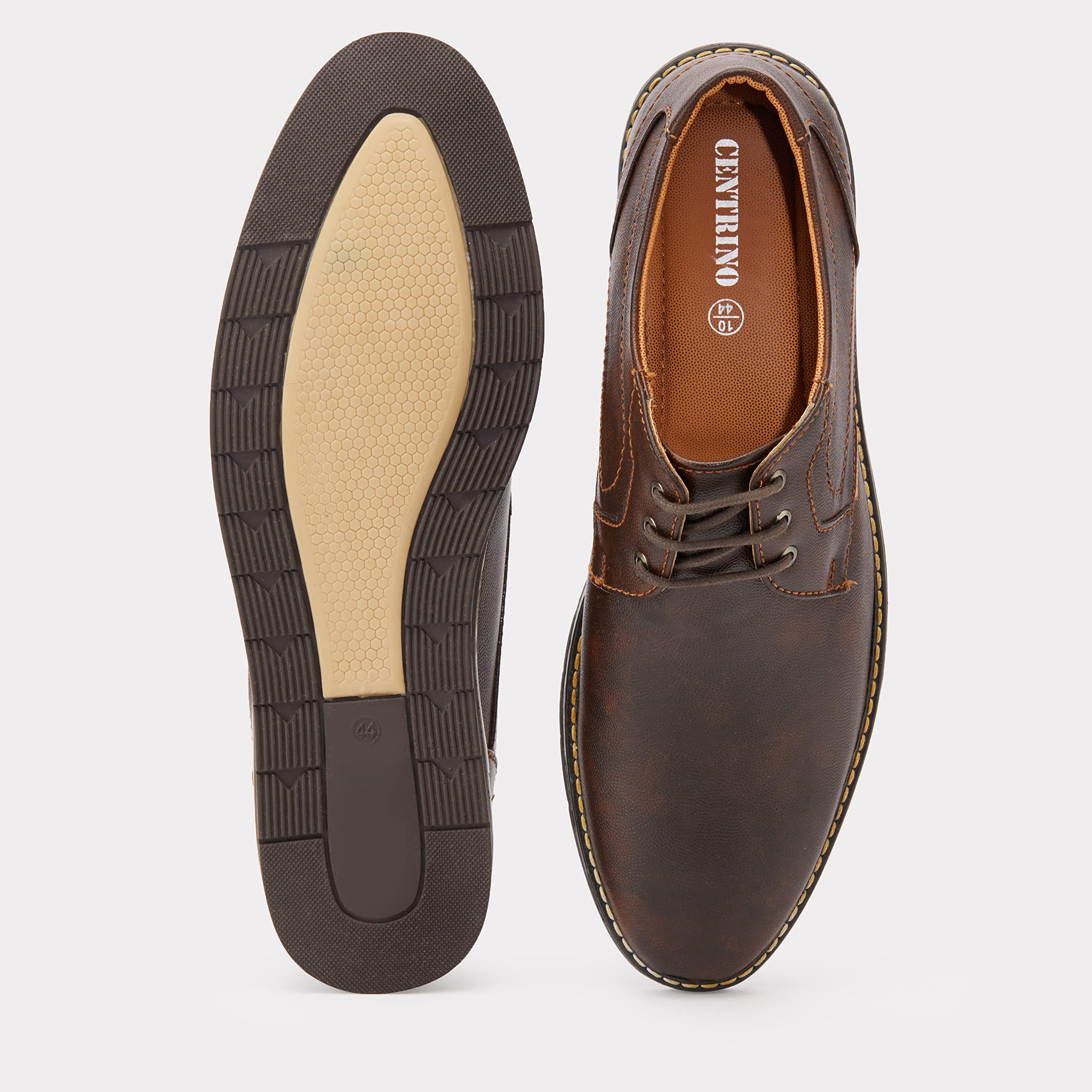 Centrino Men's Coffee Formal Shoes - Image 2
