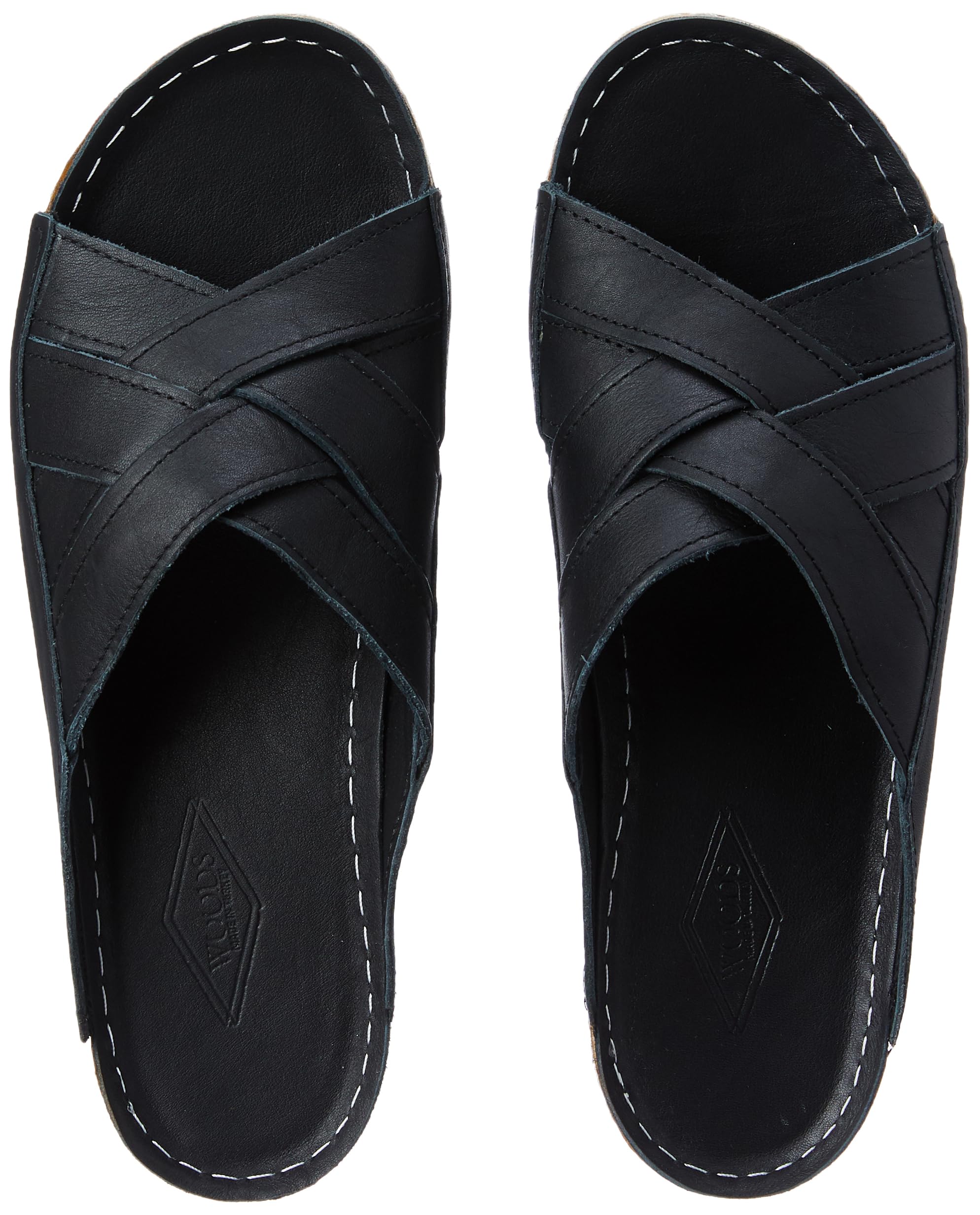 Woodland Women's Black Leather Slipper