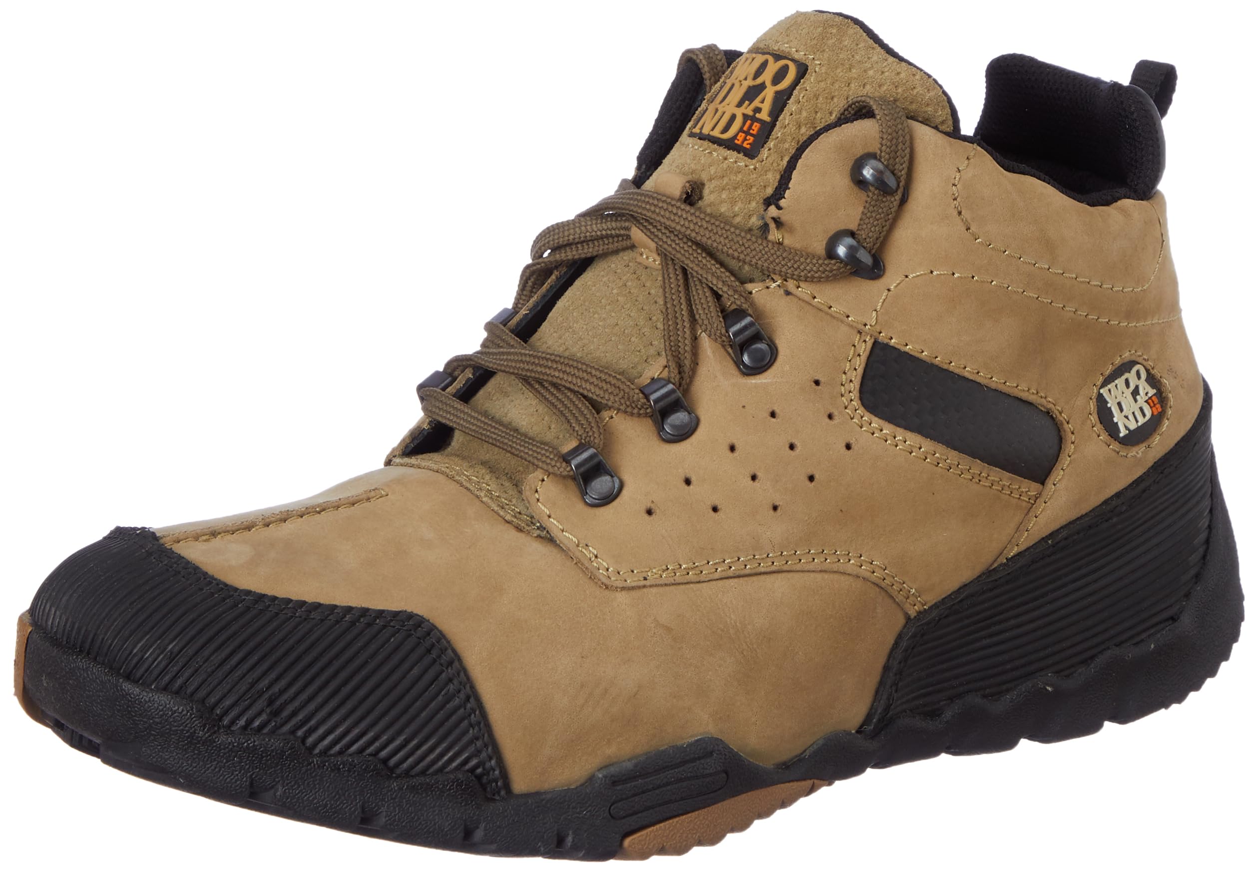 Woodland Men's Khaki Leather Casual Shoe