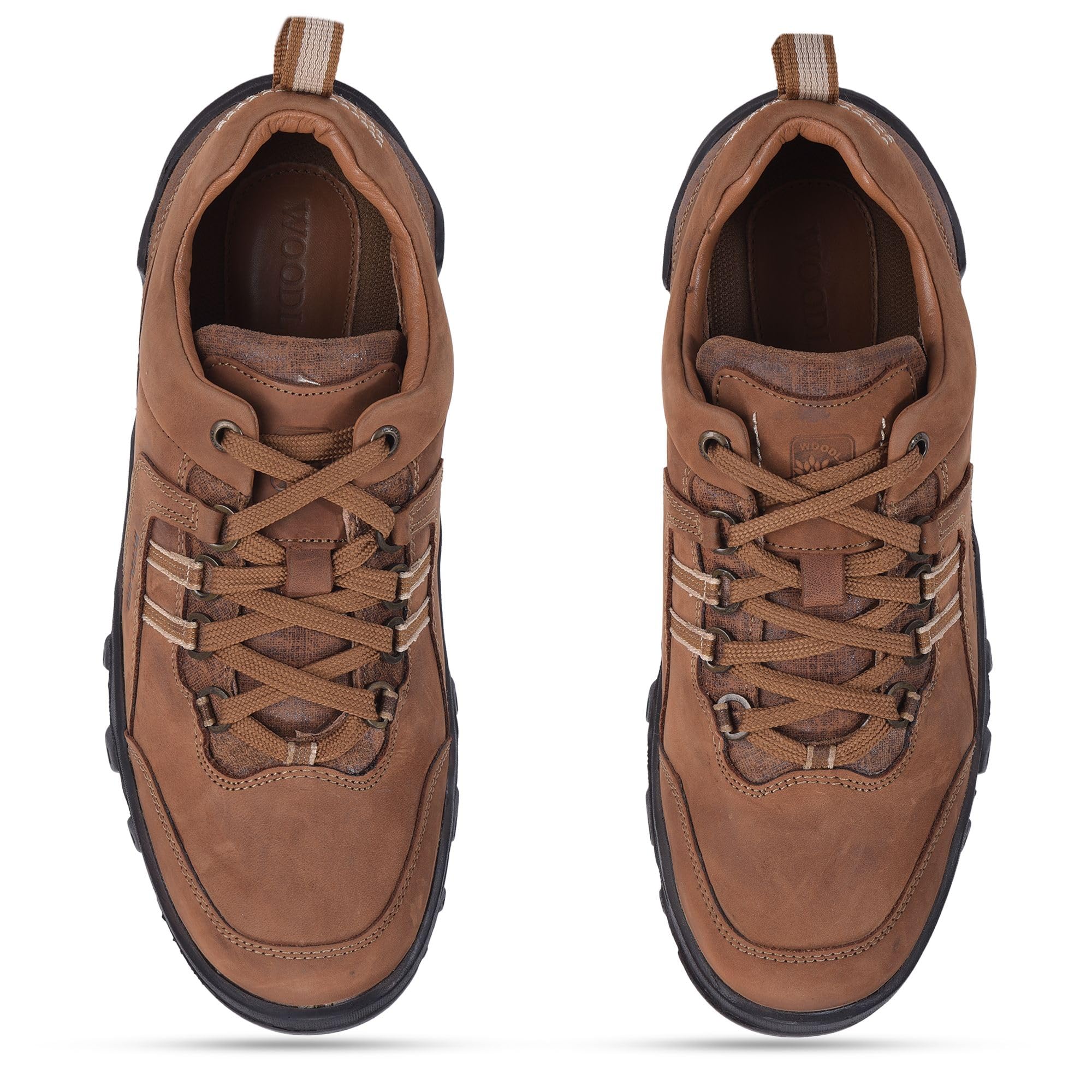 Woodland Men's Cashew Brown Leather Loafers - Image 4