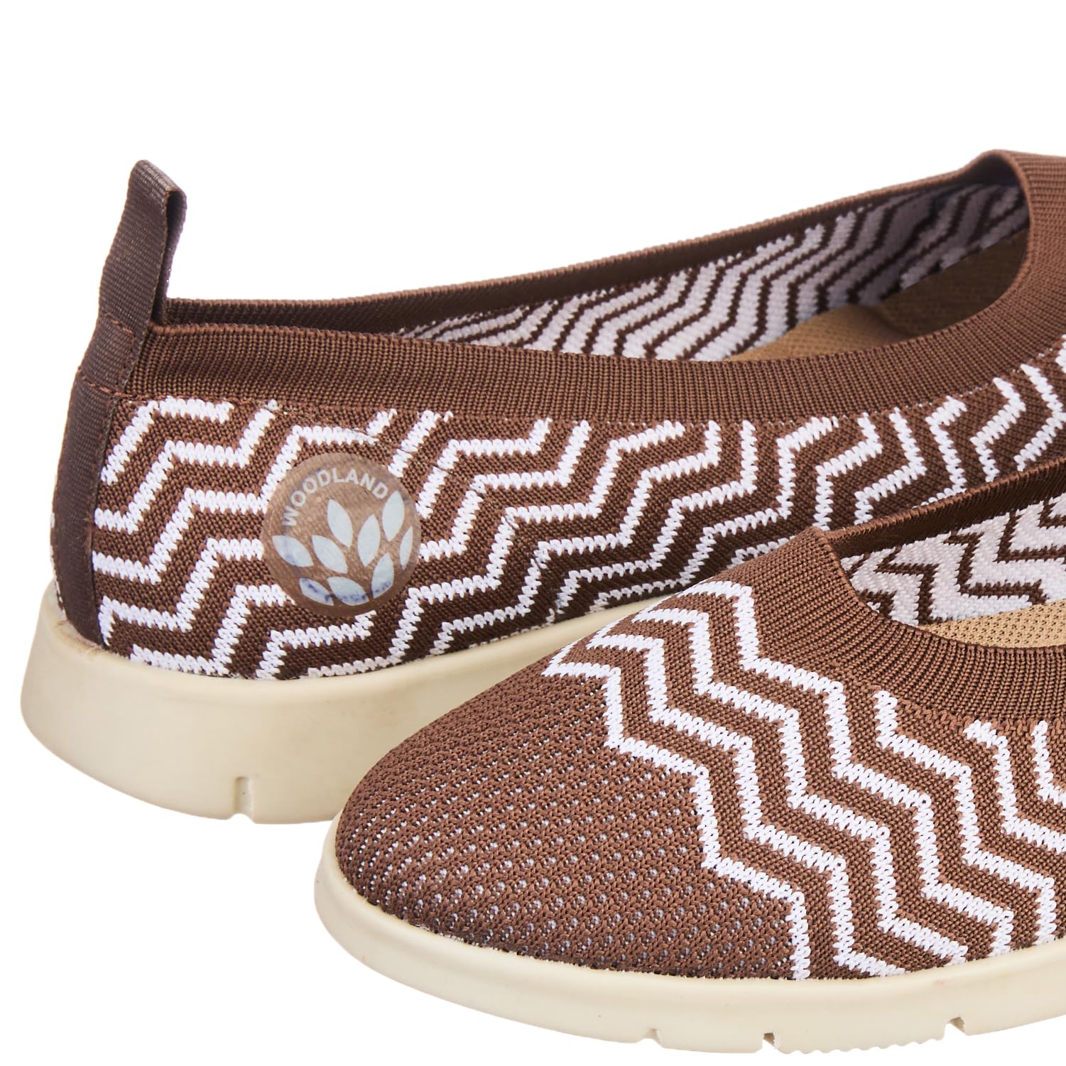 Woodland Women's Camel Leather Ballet Flats - Image 2