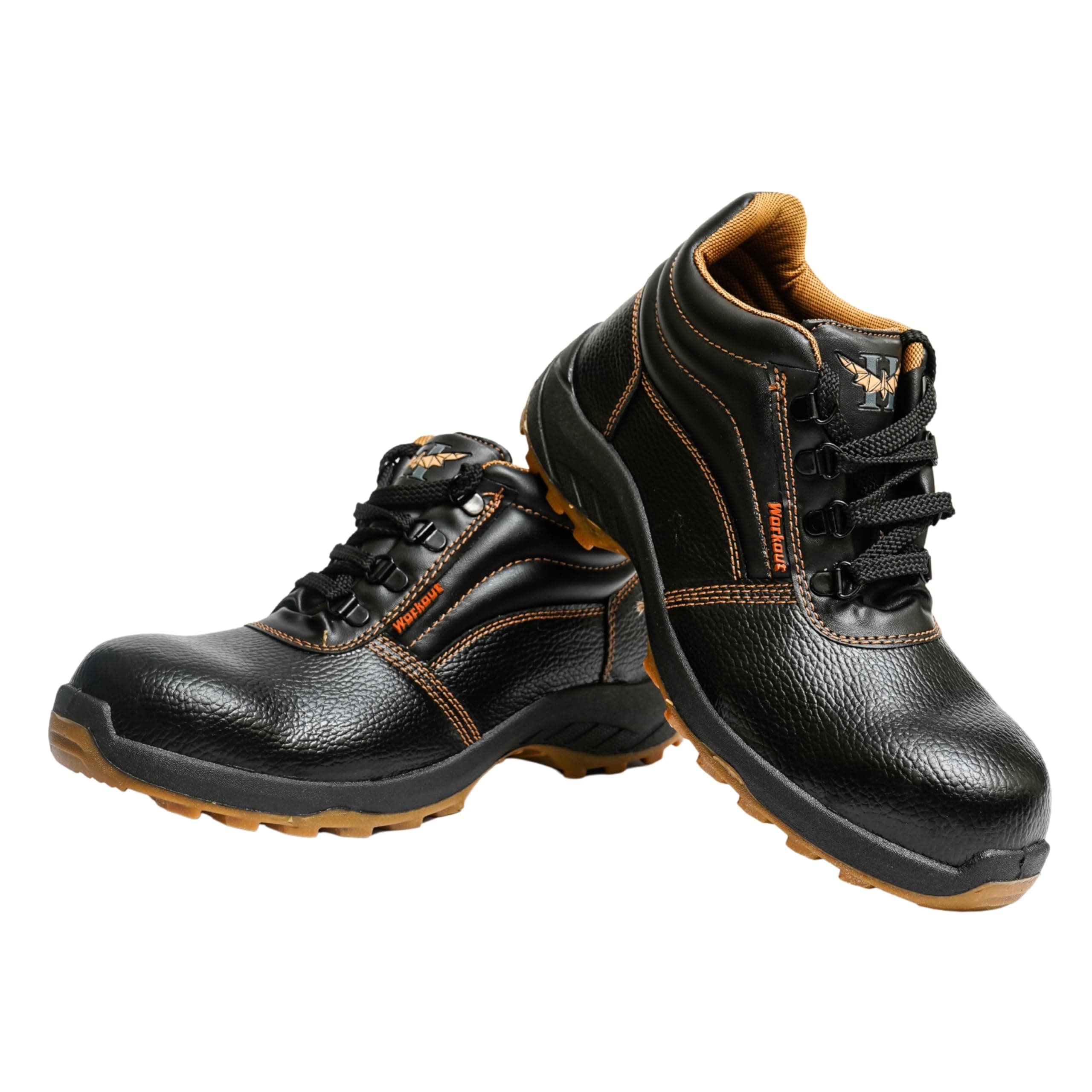 HILLSON Men's Safety Shoes - Black Steel Toe