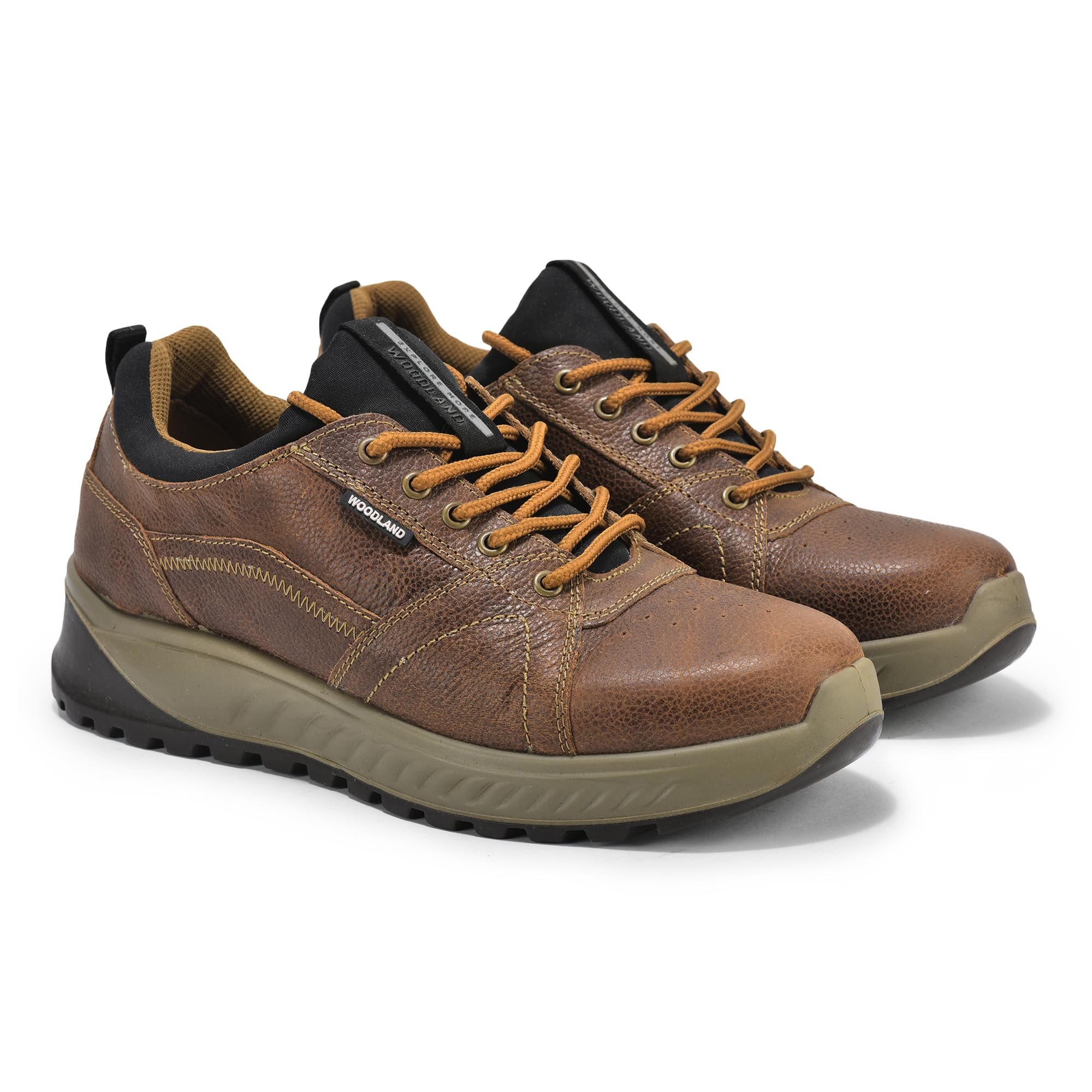 Woodland Men's Camel Nubuk Casual Shoes - Image 2