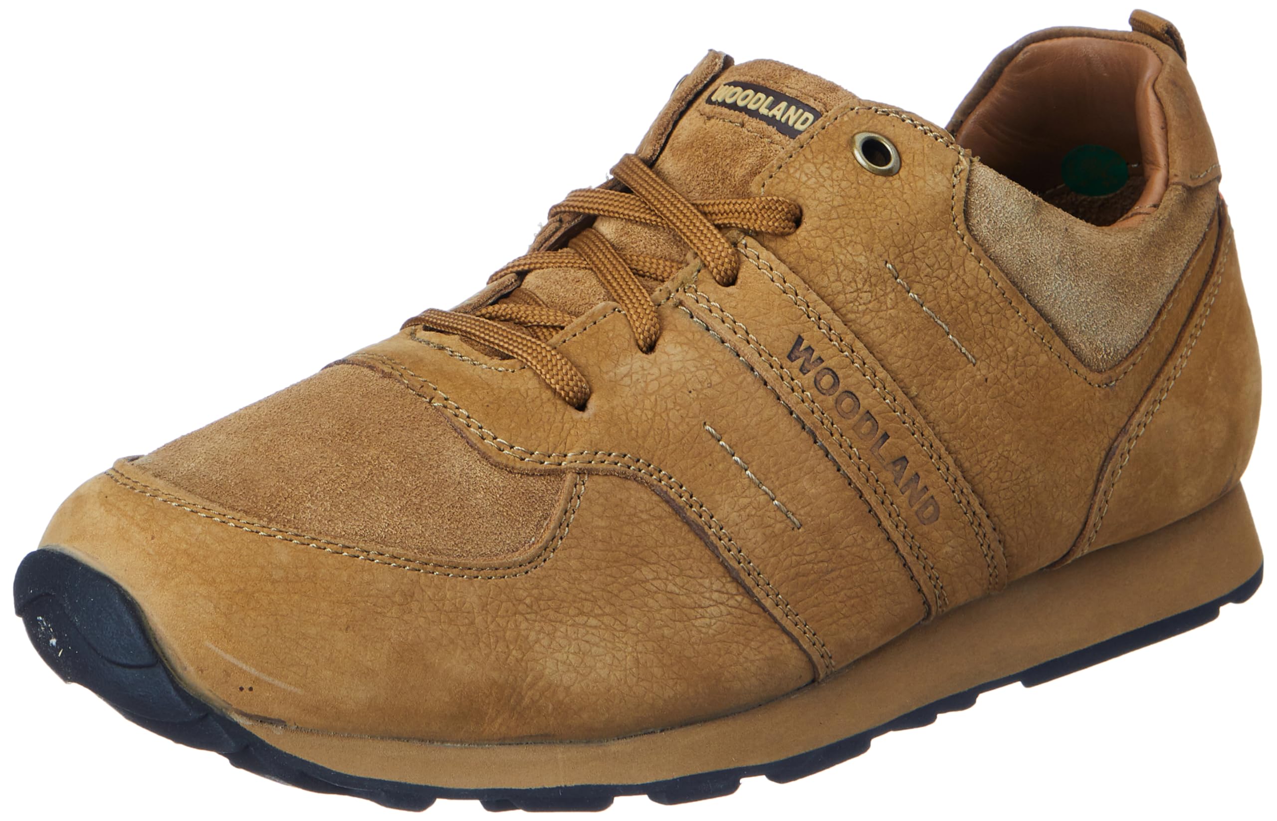 Woodland Men's Camel Leather Sneakers
