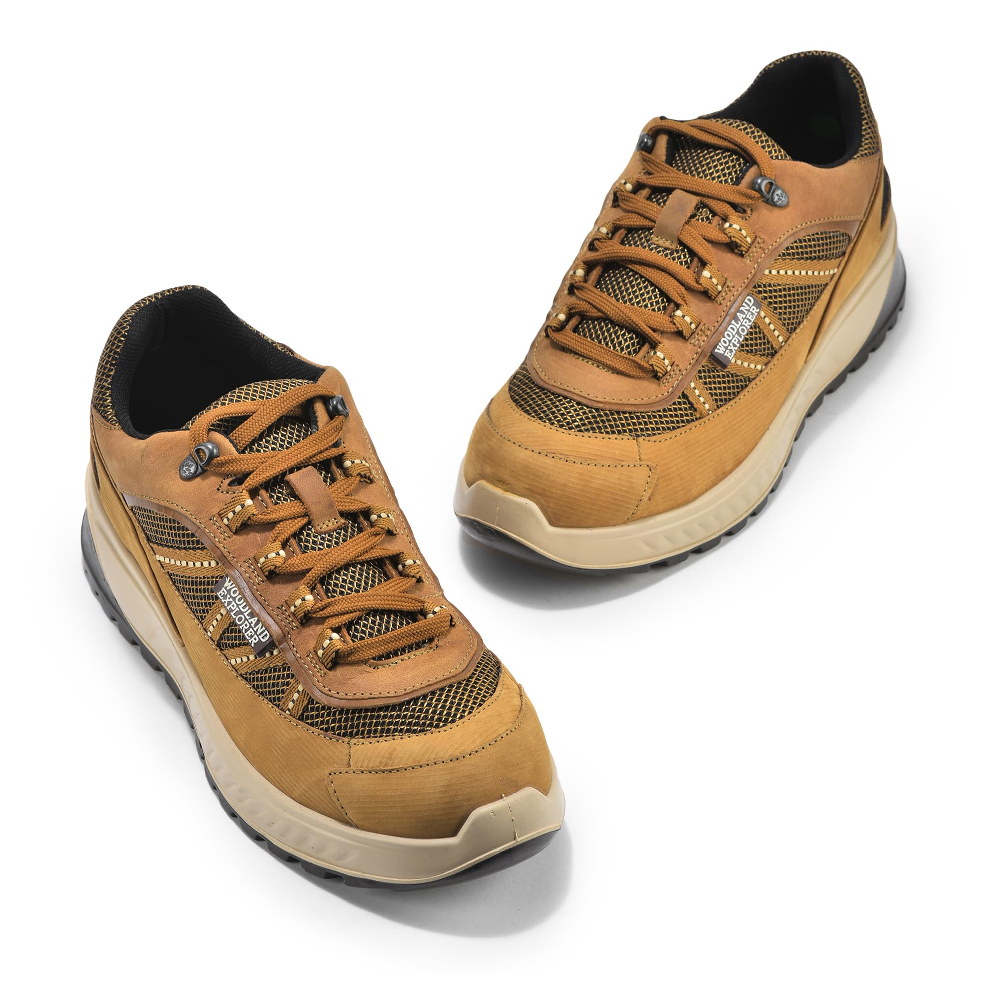 Woodland Men's Camel Nubuk Casual Shoes - Image 4