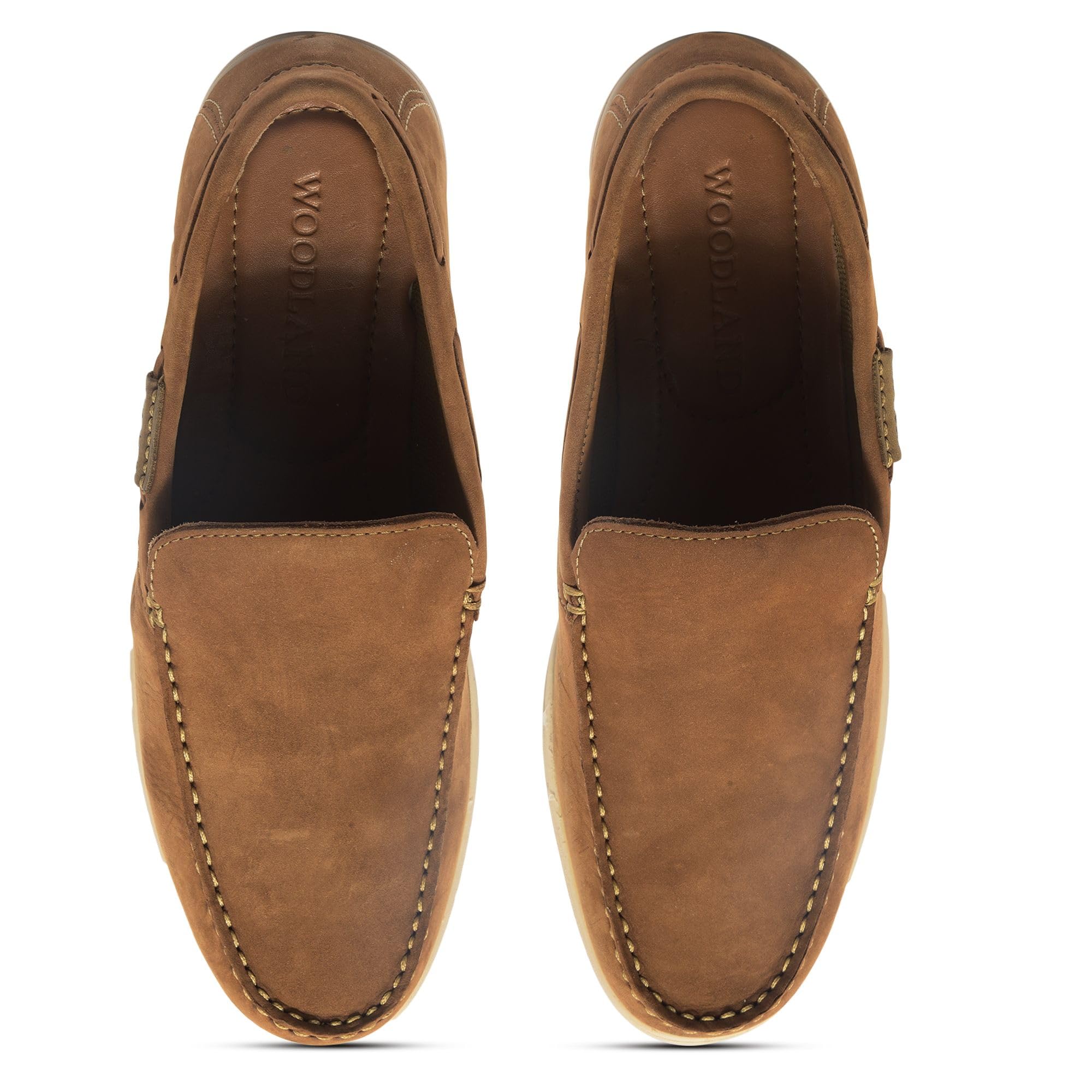 Woodland Men's Cashew Brown Leather Shoe - Image 4