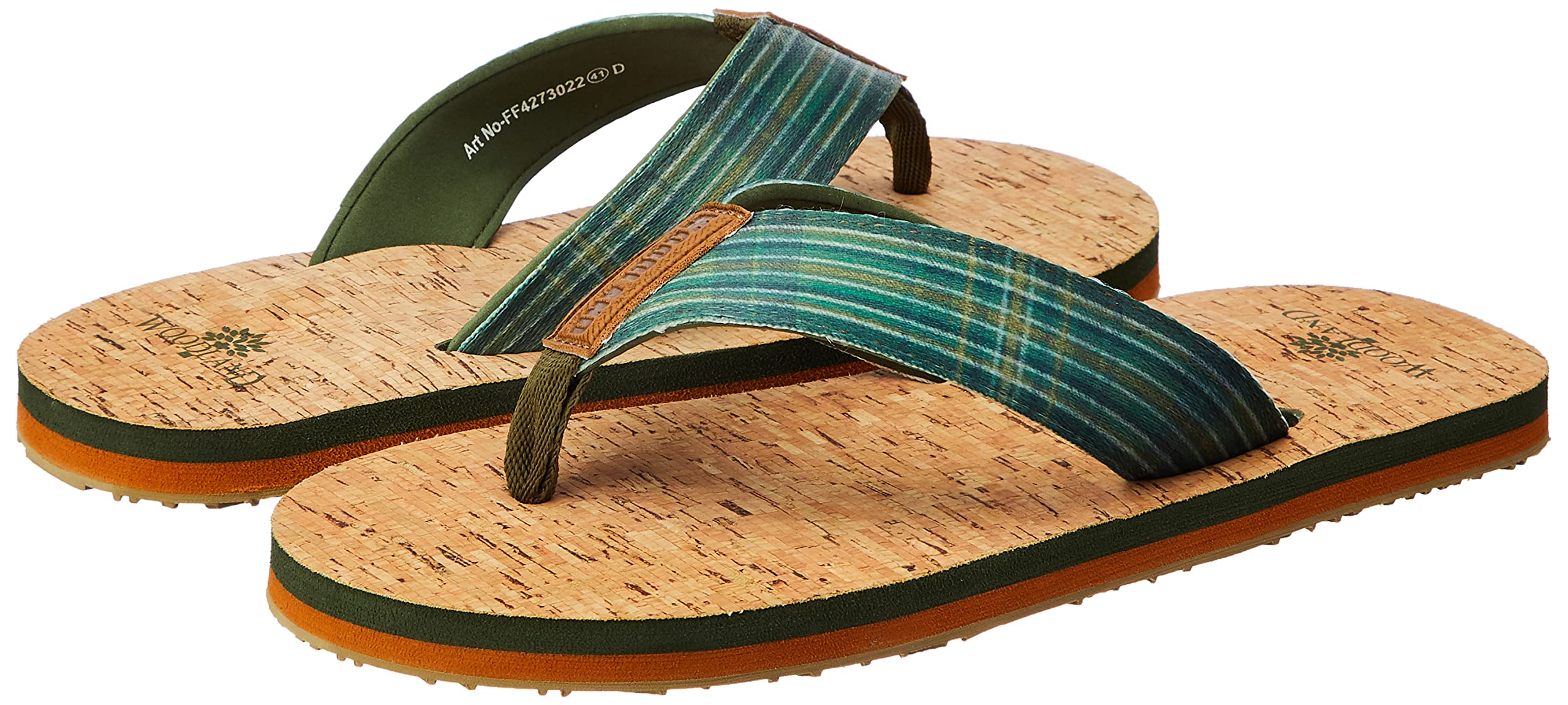 Woodland Men's Green PU Slipper - Image 2