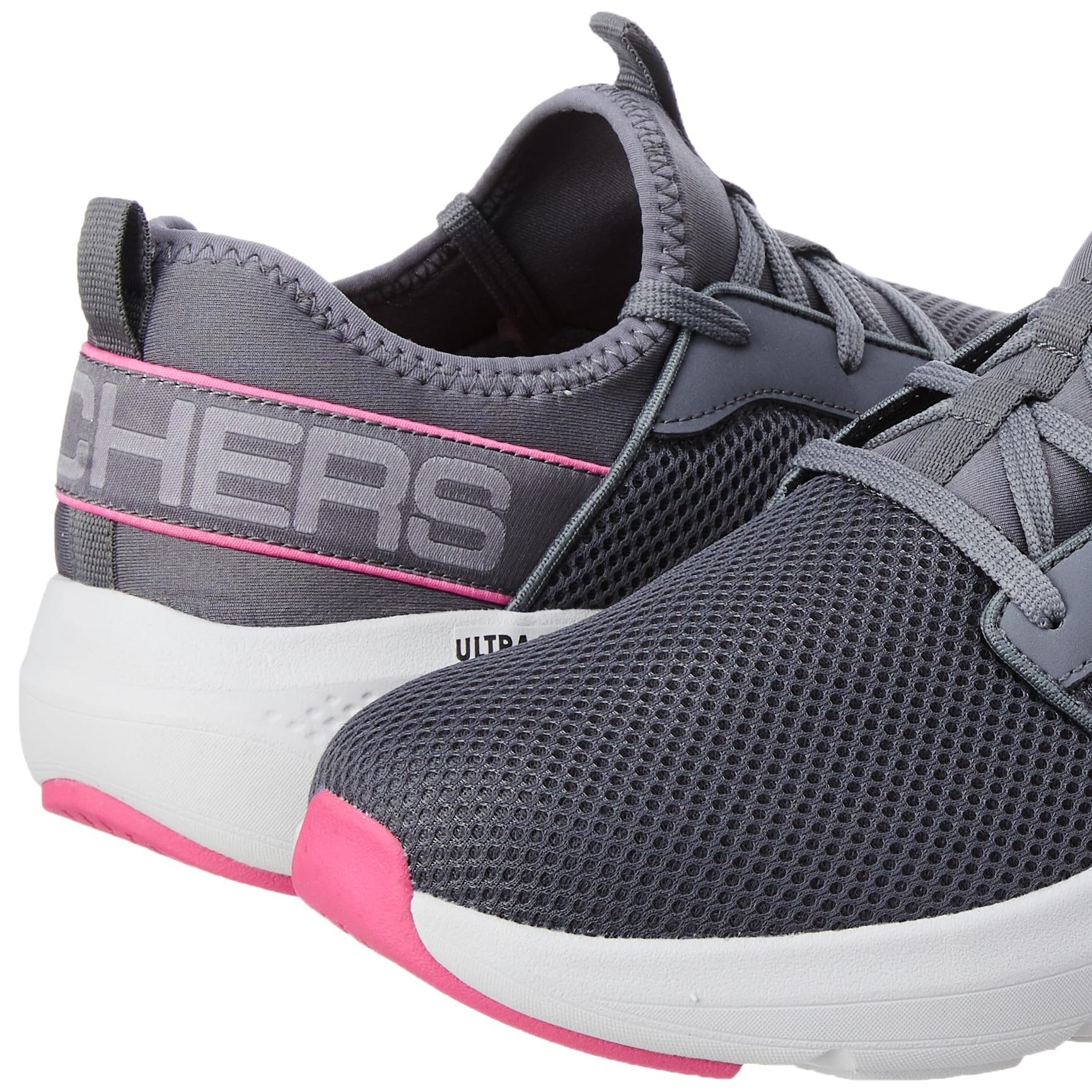 Skechers Women's GO Run ELEVATE - Gray/Pink - Image 3