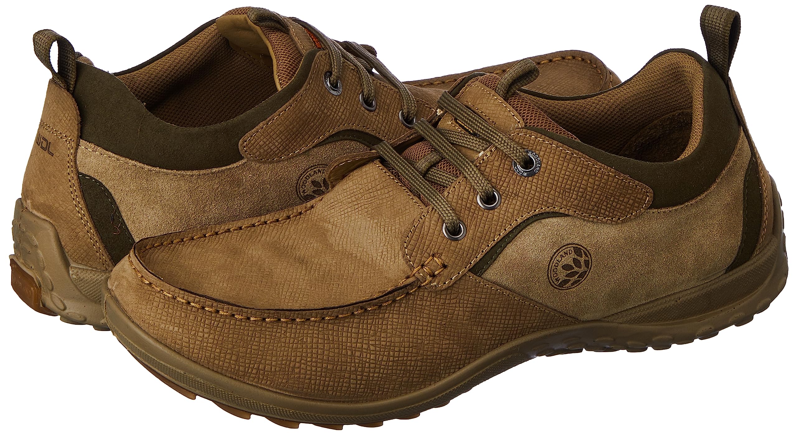 Woodland Men's Dubai Khaki Leather Casual Shoe - Image 2