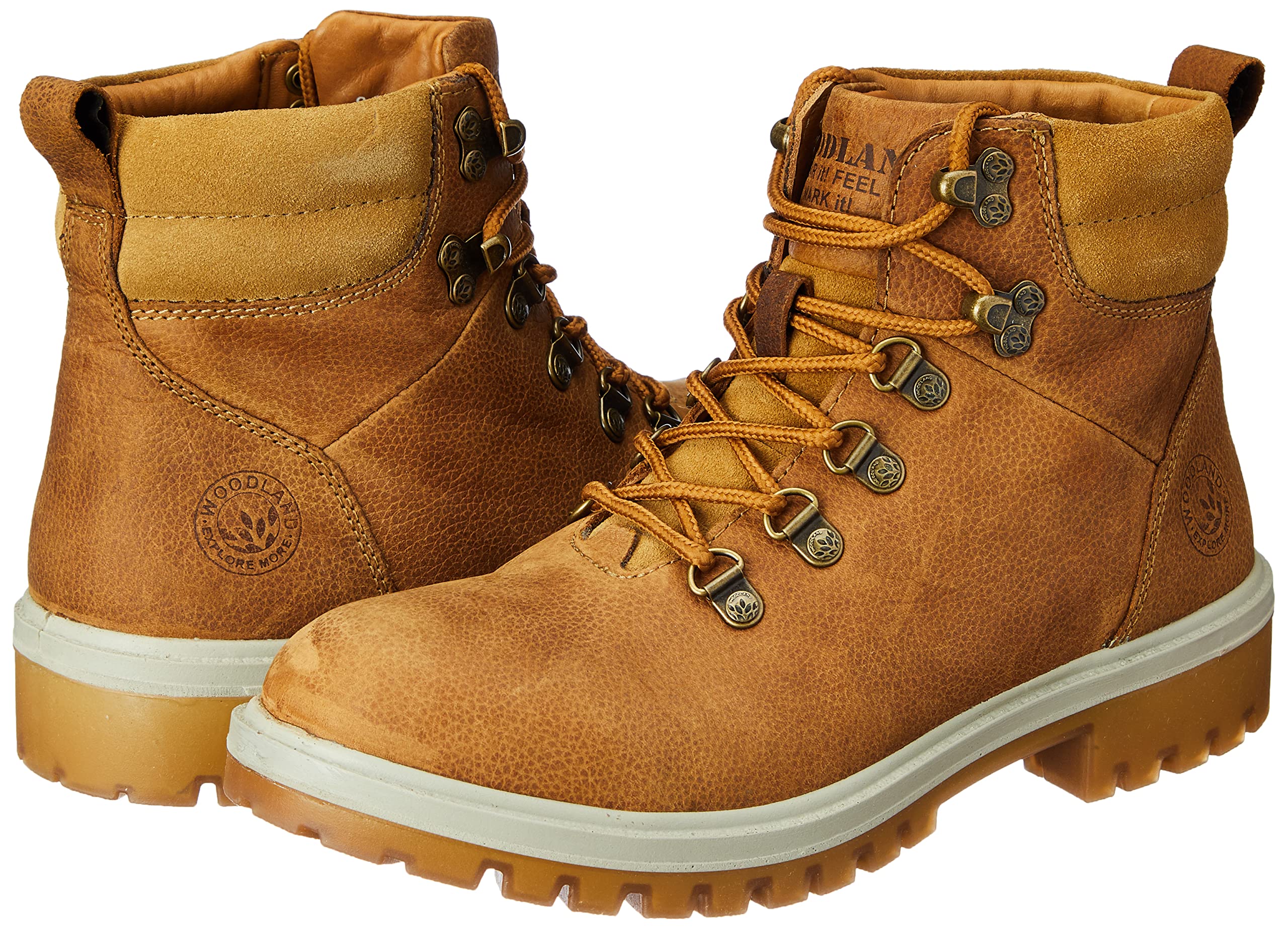 Woodland Men's Camel Leather Boots - Image 2