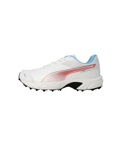 Puma Cricket Power 2.0 Cricket Shoe for Men - White Luminous Blue - Image 3