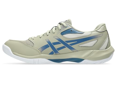 ASICS Mens Gel-Rocket 12 Indoor Court Shoes - Lichen Rock/Tranquil Teal - Image 3