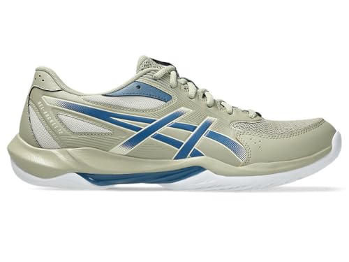 ASICS Mens Gel-Rocket 12 Indoor Court Shoes - Lichen Rock/Tranquil Teal - Image 2