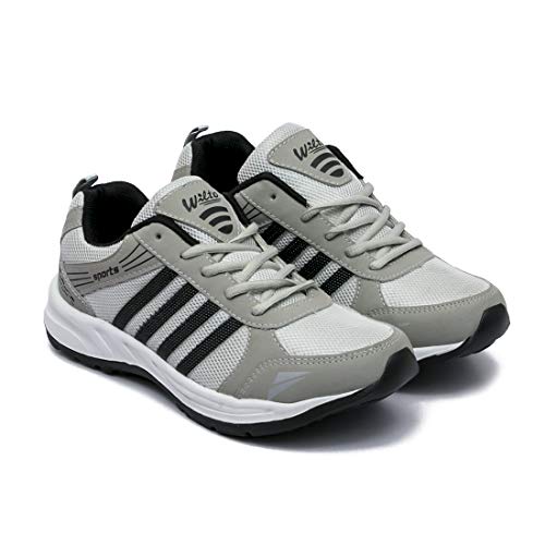 ASIAN Men's Grey Black Mesh Shoes - Image 2