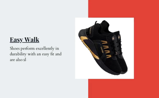 BRUTON Men's Casual Running Shoes - Black - Image 3