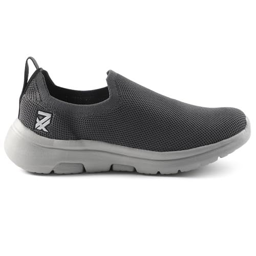 Liberty Men Sports Walking Shoes - Black & Grey - Image 5