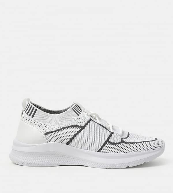 Athletiq Men White Color Blocked Low Top Sneakers - Image 3