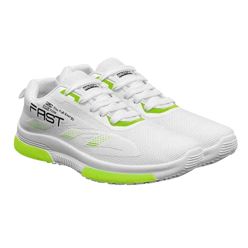 BRUTON Men's Running Casual Gym Sports Shoes - White - Image 2