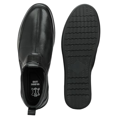 Centrino Men's Leather Slip On Loafer - Blue - Image 5