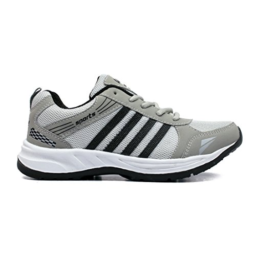 ASIAN Men's Grey Black Mesh Shoes - Image 5