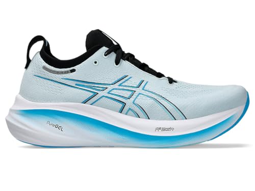 ASICS Men's Gel-Nimbus 26 Running Shoes - Cool Grey/Bright Cyan - Image 2