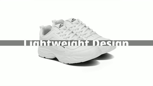 BRUTON EVA Lite Sneakers Casual Walking Shoes for Men - White - Image 3