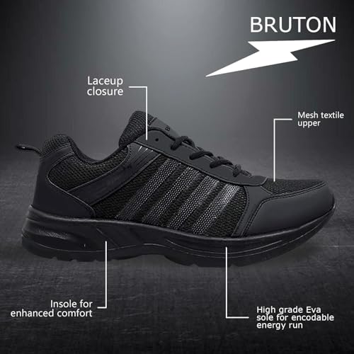 BRUTON EVA Lite Sport Shoes for Men - Black - Image 5