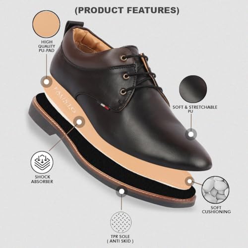 FAUSTO Men's Formal Oxford Shoes - Image 5