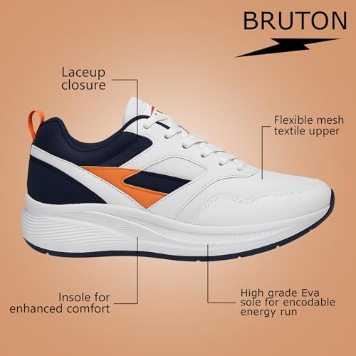 BRUTON EVA Lite Lightweight Shoes for Men - White - Image 4