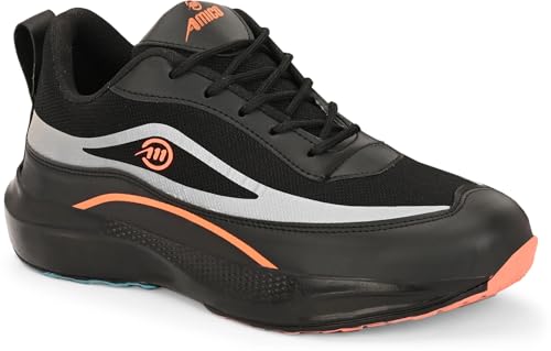 Amico Black Running Sports Shoes for Men - Image 2