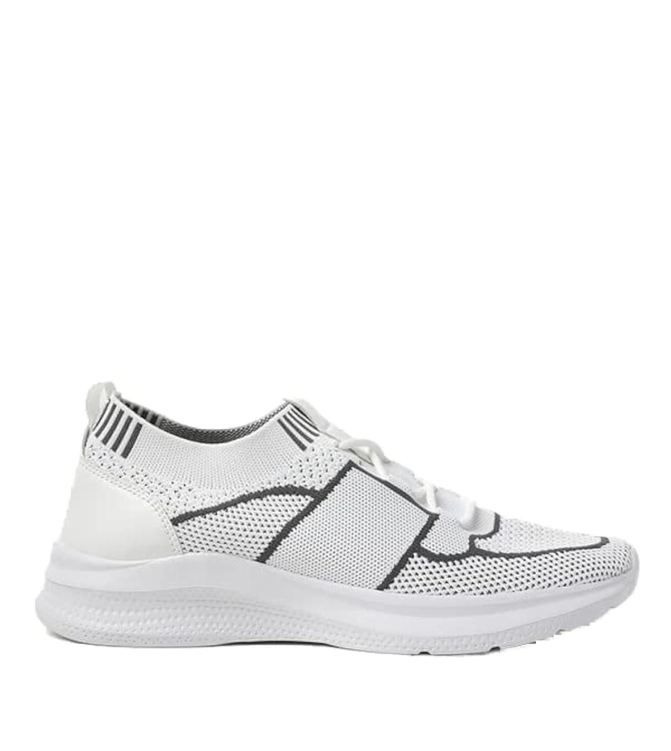 Athletiq Men White Color Blocked Low Top Sneakers