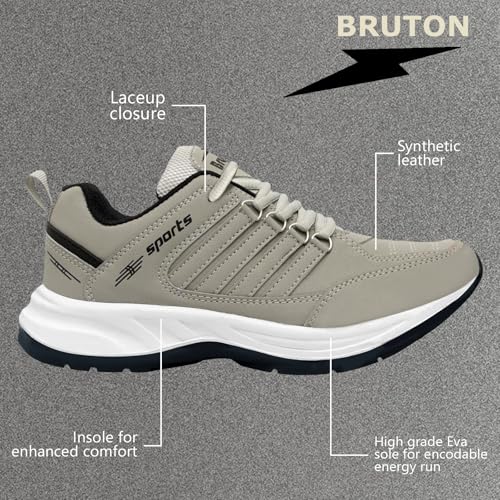 BRUTON EVA Lite Sport Shoes for Men - Grey - Image 5