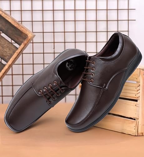 BRUTE Leather Lace Up Formal Shoes for Men - Image 4