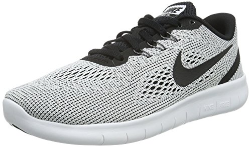 Nike Boys Free RN Running Shoes - White Black - Image 2