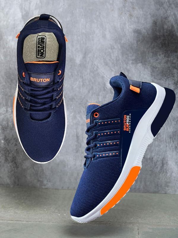 Men's Blue/Orange PVC with Mesh Casual Shoes - Image 3