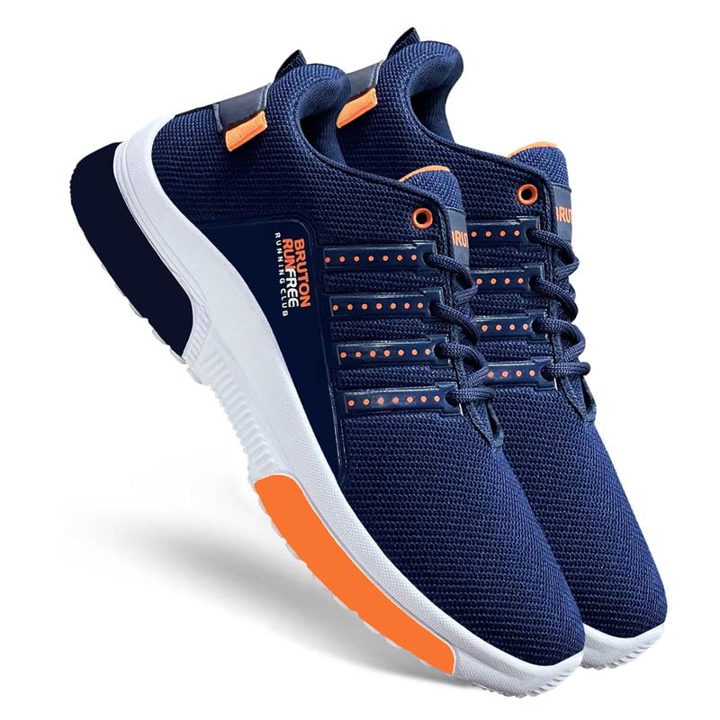 Men's Blue/Orange PVC with Mesh Casual Shoes - Image 2
