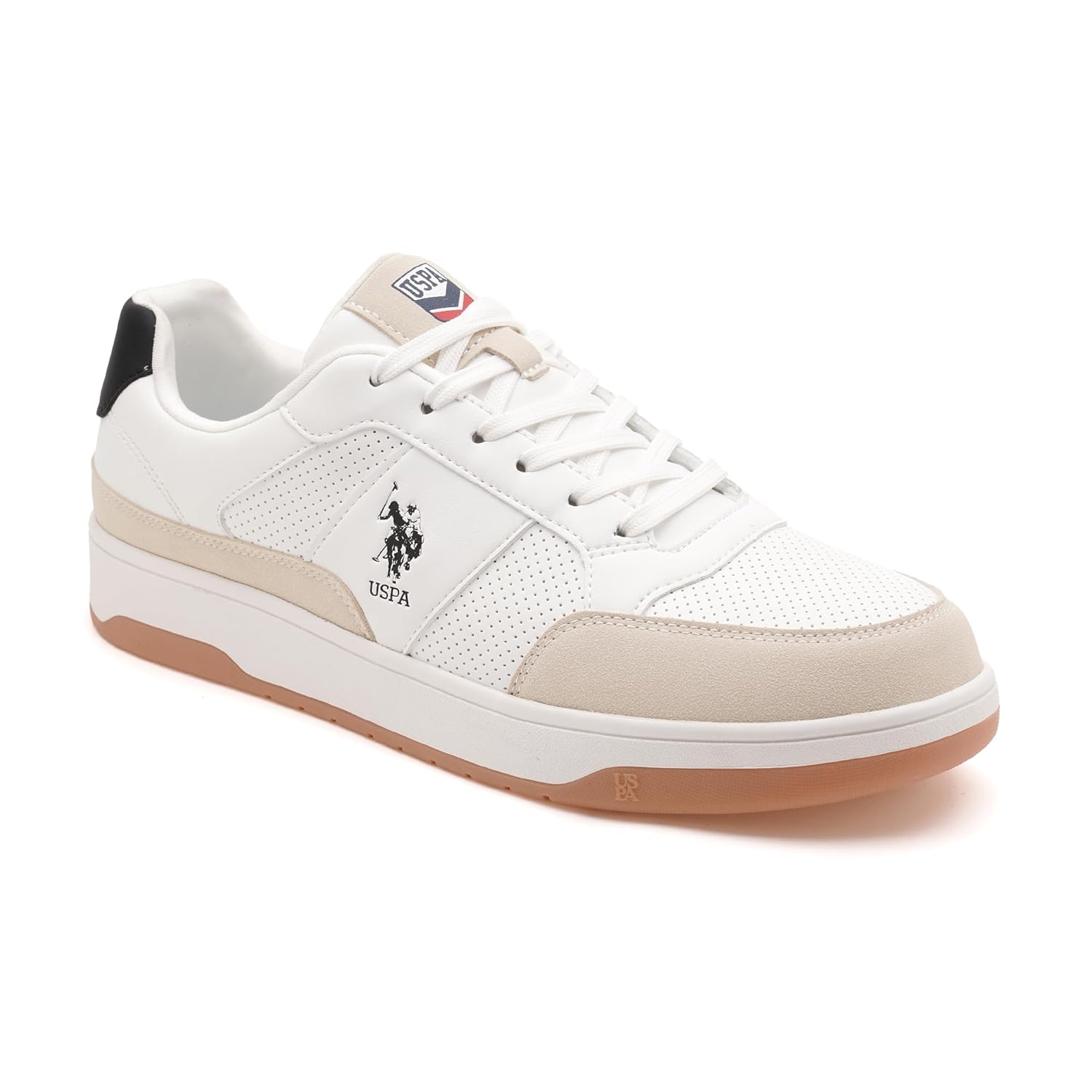 U.S. Polo Assn. Mens Simon White Casual Sneaker