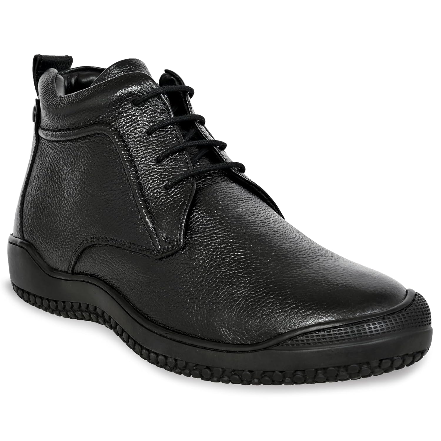 Allen Cooper Leather Lace-up Shoes - Black Brown