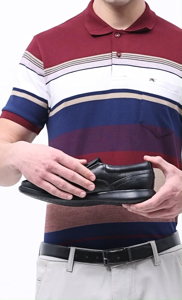 Monte Carlo Mens Solid Slip on Leather Shoes - Image 4