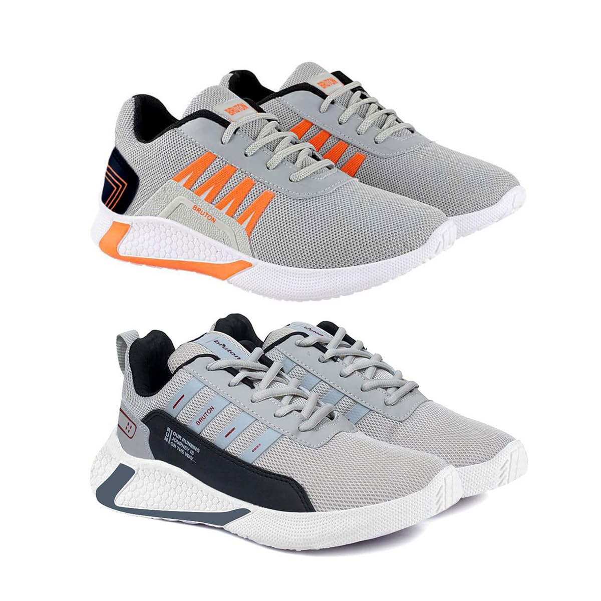 BRUTON Combo Pack Men's Sports Shoes Running Gym Training Casual