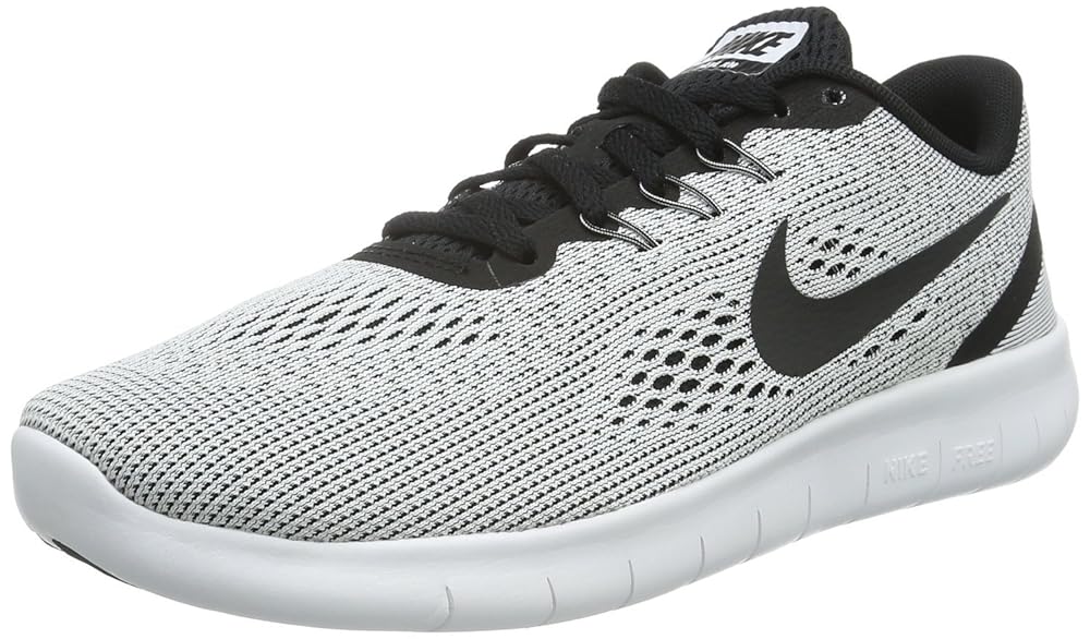 Nike Boys Free RN Running Shoes - White Black - Image 4